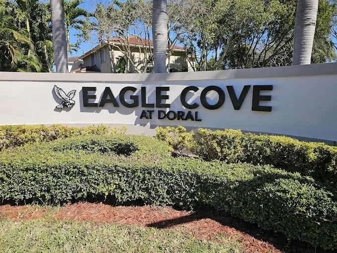 Eagle Cove at Doral — Community monument sign by Spazio Design in Miami
